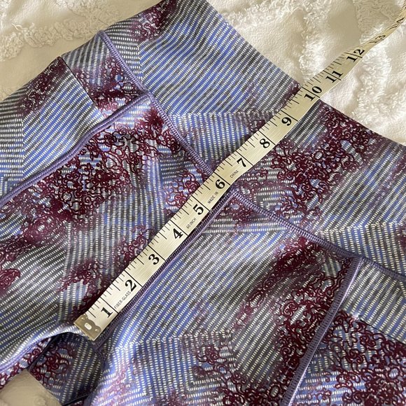 Calia by Carrie CALIA Essentials Purple Printed Zipper Pocket Leggings - Picture 8 of 10